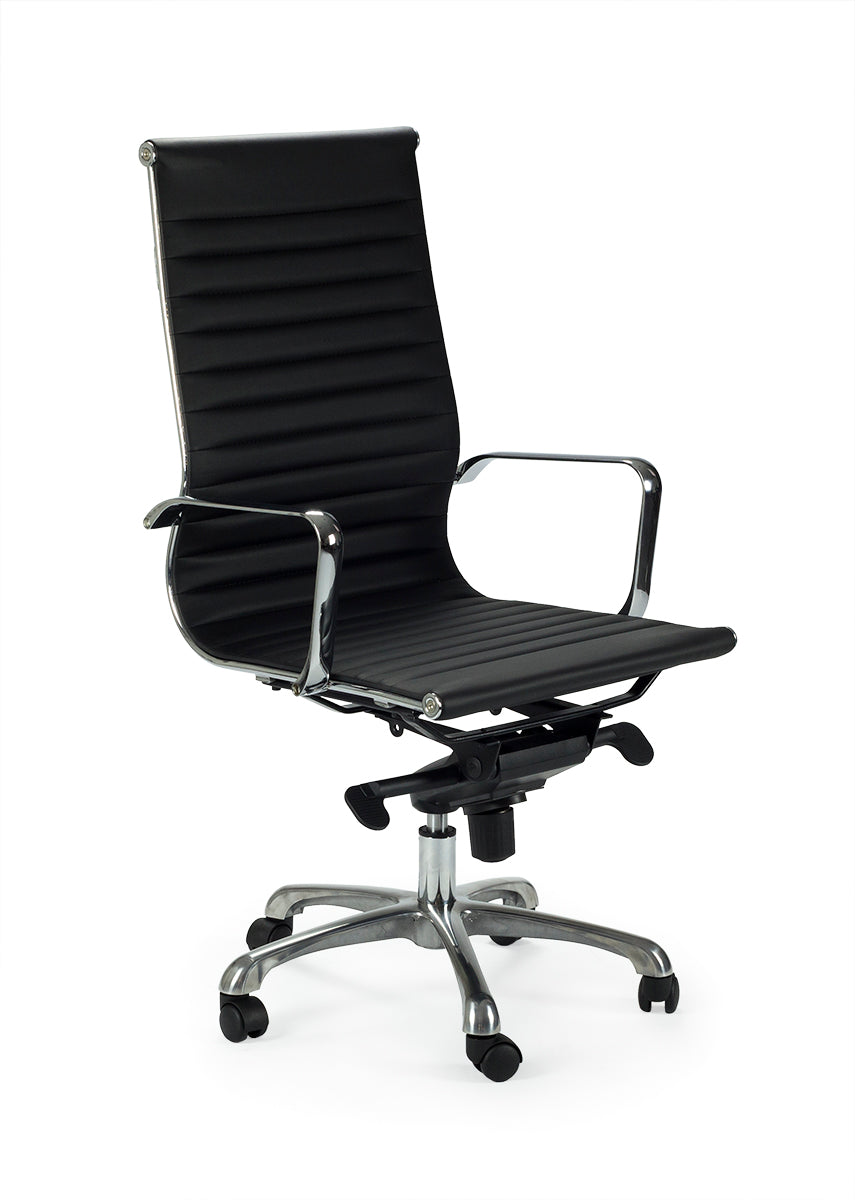 Sillón de oficina respaldo alto Alaska semipiel