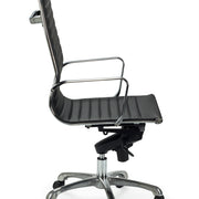 Sillón de oficina respaldo alto Alaska semipiel