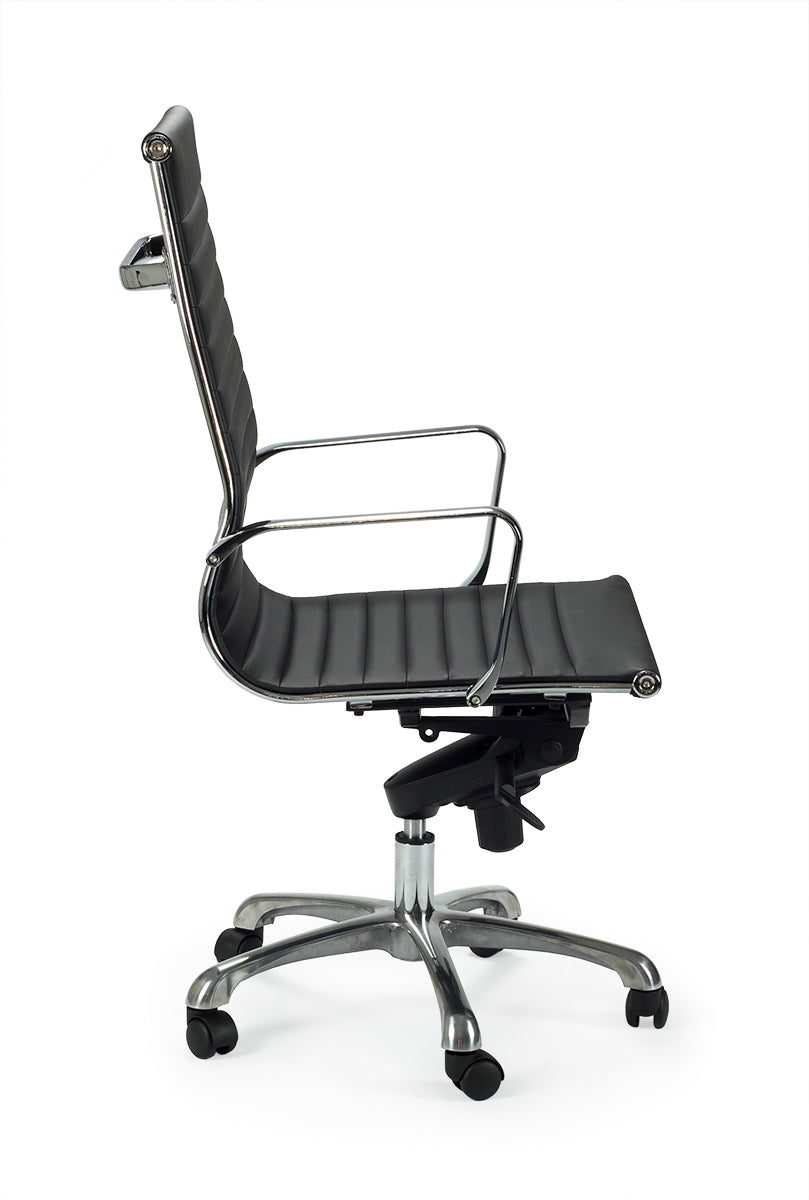 Sillón de oficina respaldo alto Alaska semipiel