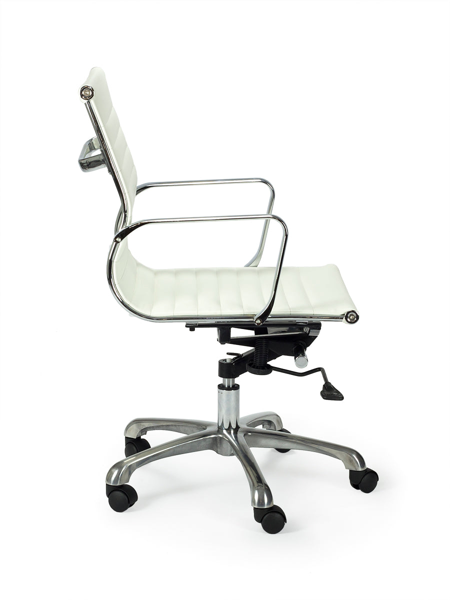 Sillón de oficina respaldo bajo Alaska semipiel