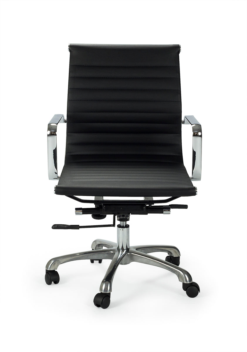 Sillón de oficina respaldo bajo Alaska semipiel