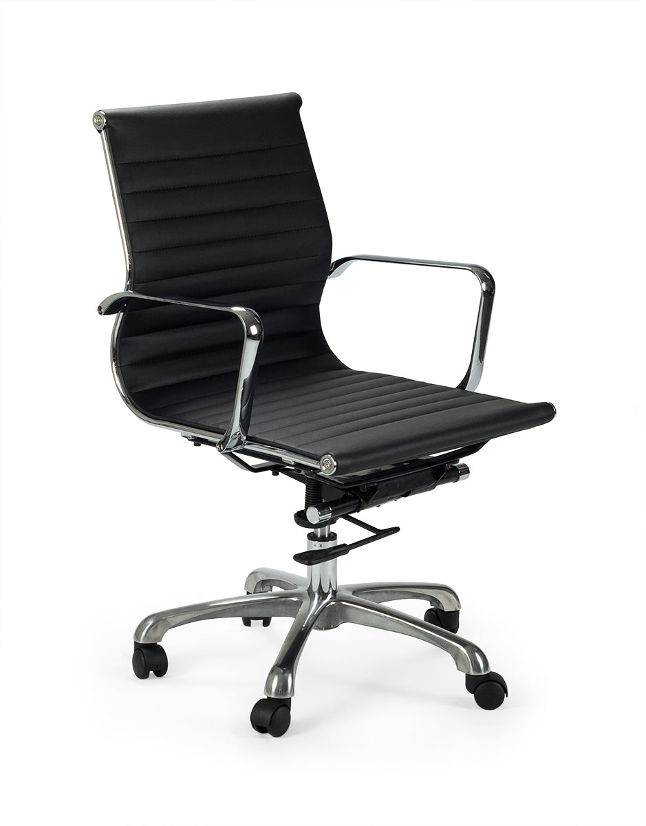 Sillón de oficina respaldo bajo Alaska semipiel