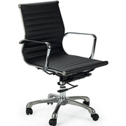 Sillón de oficina respaldo bajo Alaska semipiel