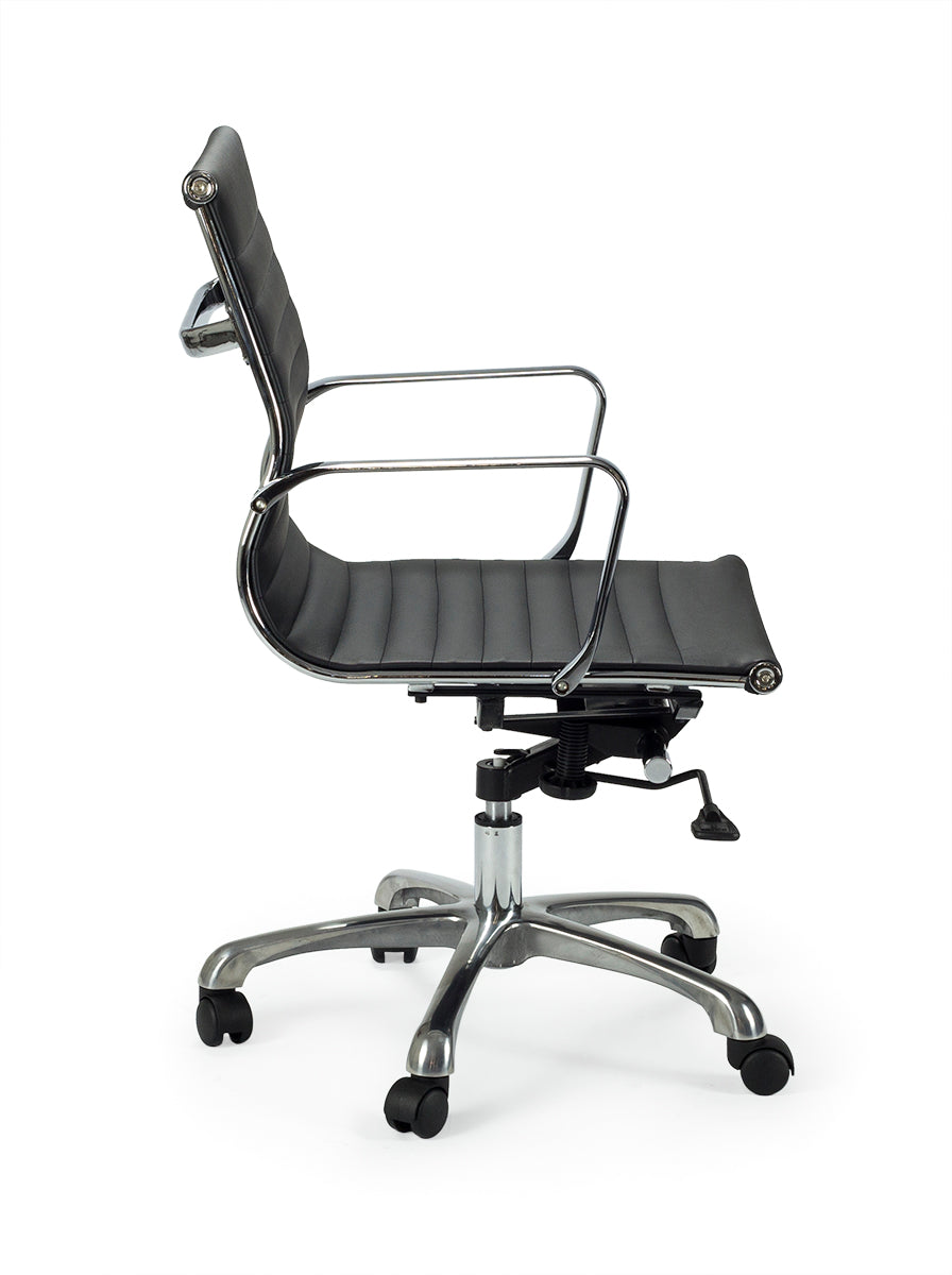 Sillón de oficina respaldo bajo Alaska semipiel