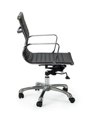 Sillón de oficina respaldo bajo Alaska semipiel