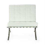 Silla de diseño Barna piel blanco