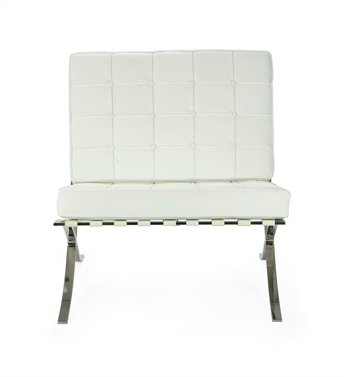 Silla de diseño Barna piel blanco