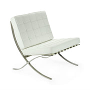 Silla de diseño Barna piel blanco