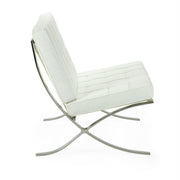 Silla de diseño Barna piel blanco