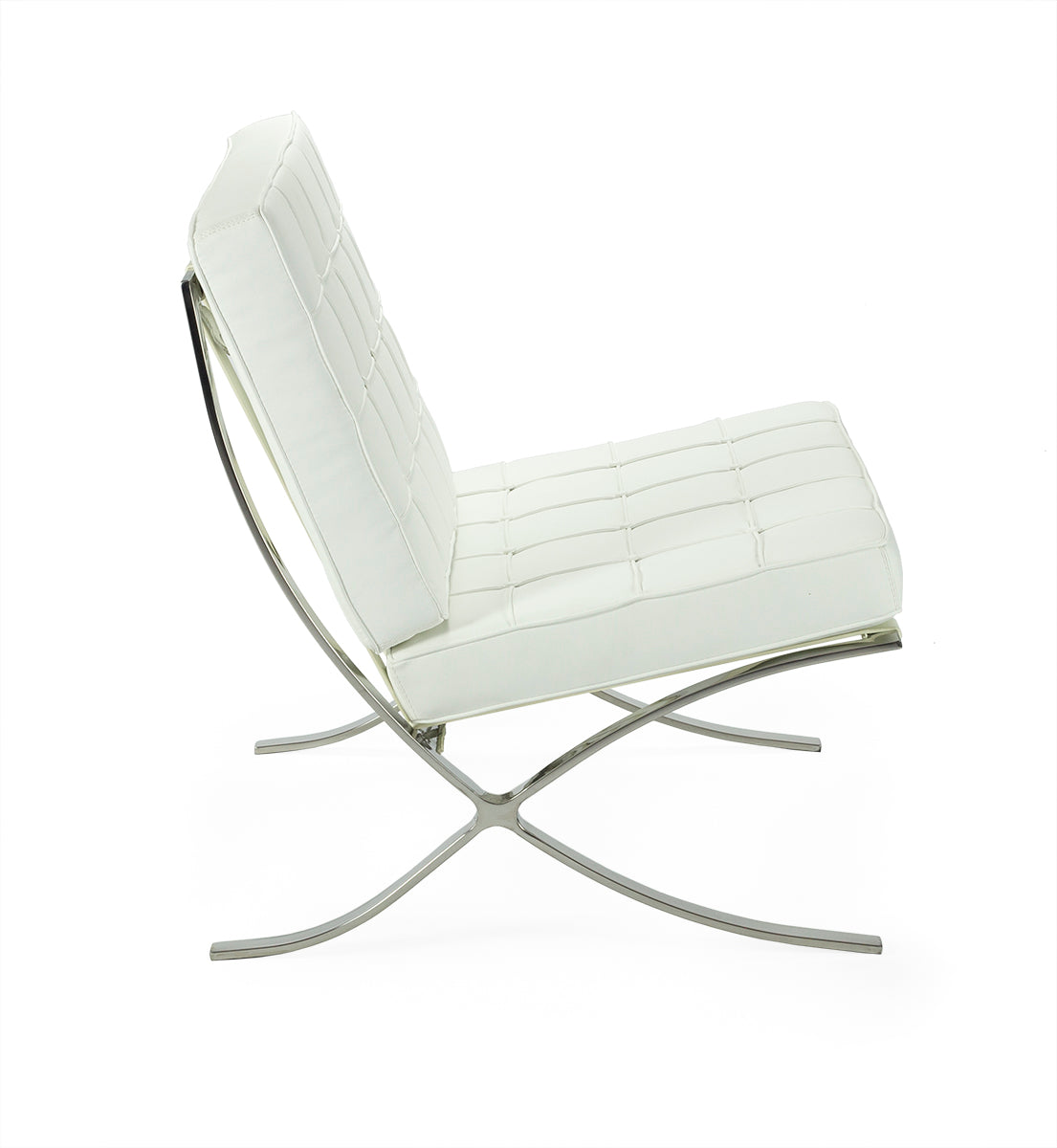 Silla de diseño Barna piel blanco