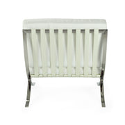 Silla de diseño Barna piel blanco