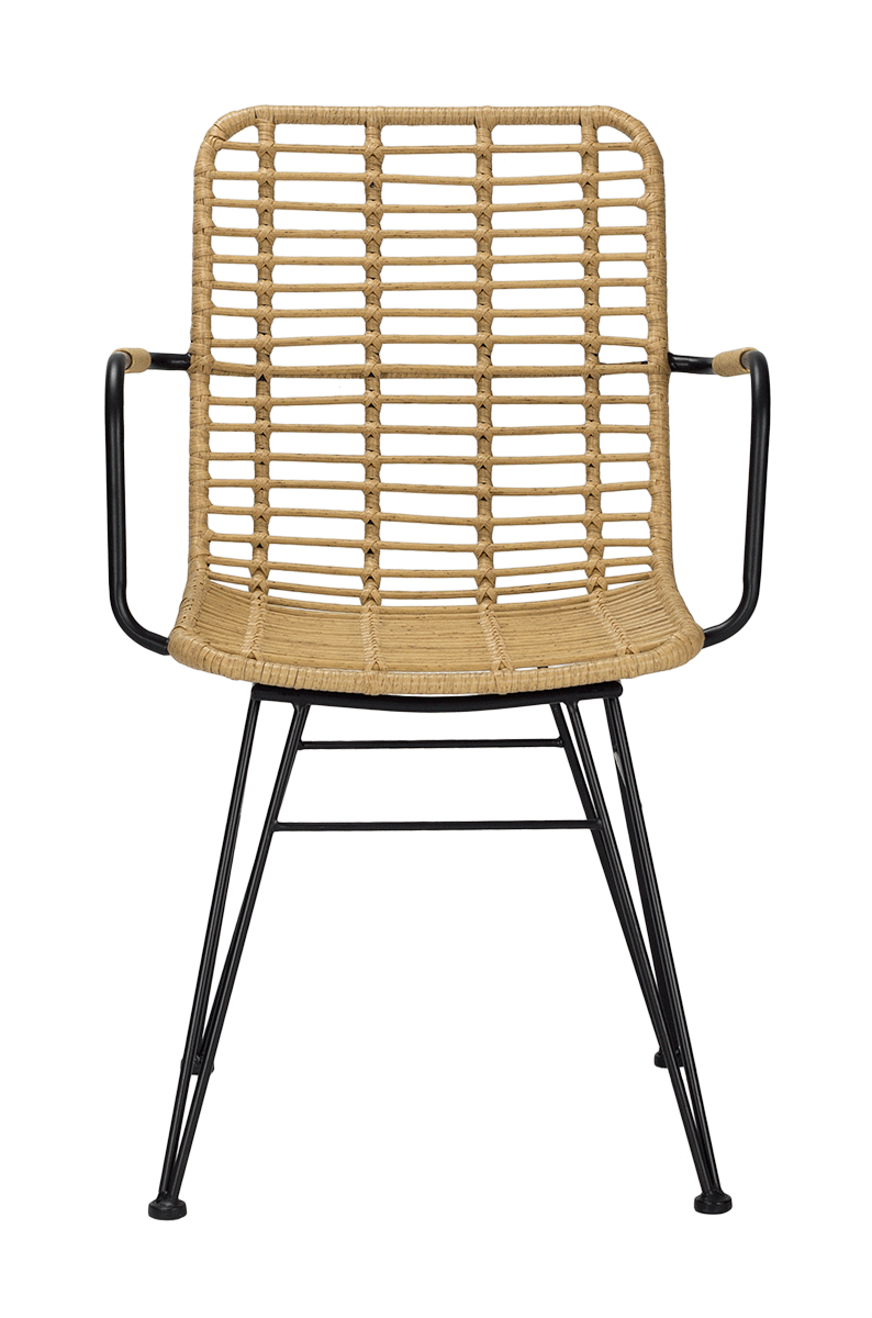 Silla ratán con reposabrazos Hades