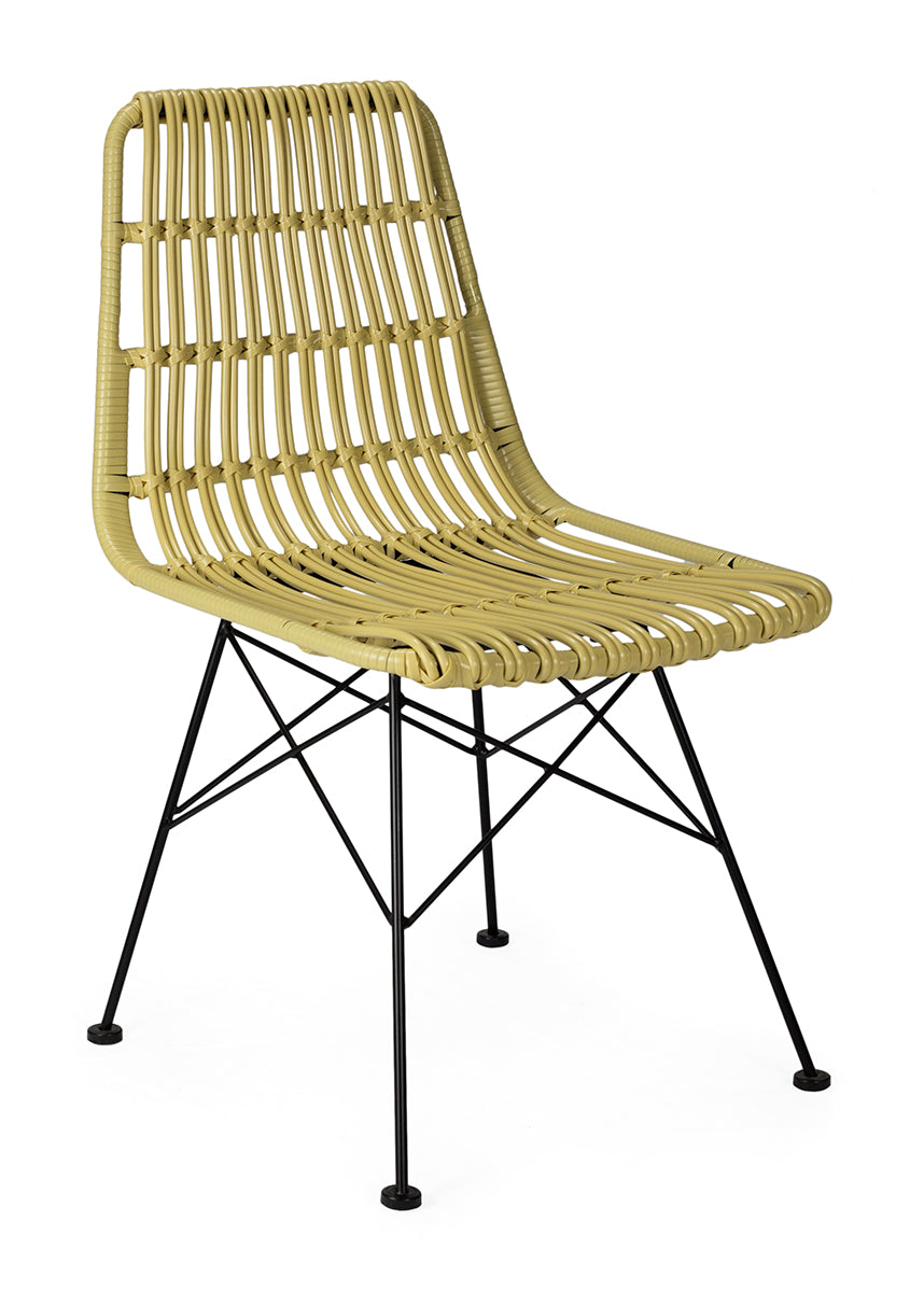 Chaise de salle à manger en rotin synthétique Konos