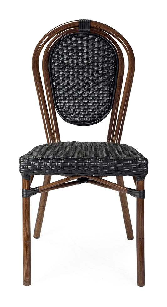 Silla de exterior Parisina Bistró - negro