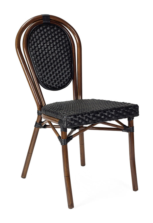 Silla de exterior Parisina Bistró - negro