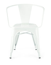 Silla vintage Tolux Line con reposabrazos blanco