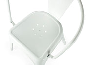 Silla vintage Tolux Line con reposabrazos blanco