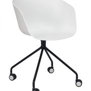 Silla de escritorio Zambia blanca ruedas
