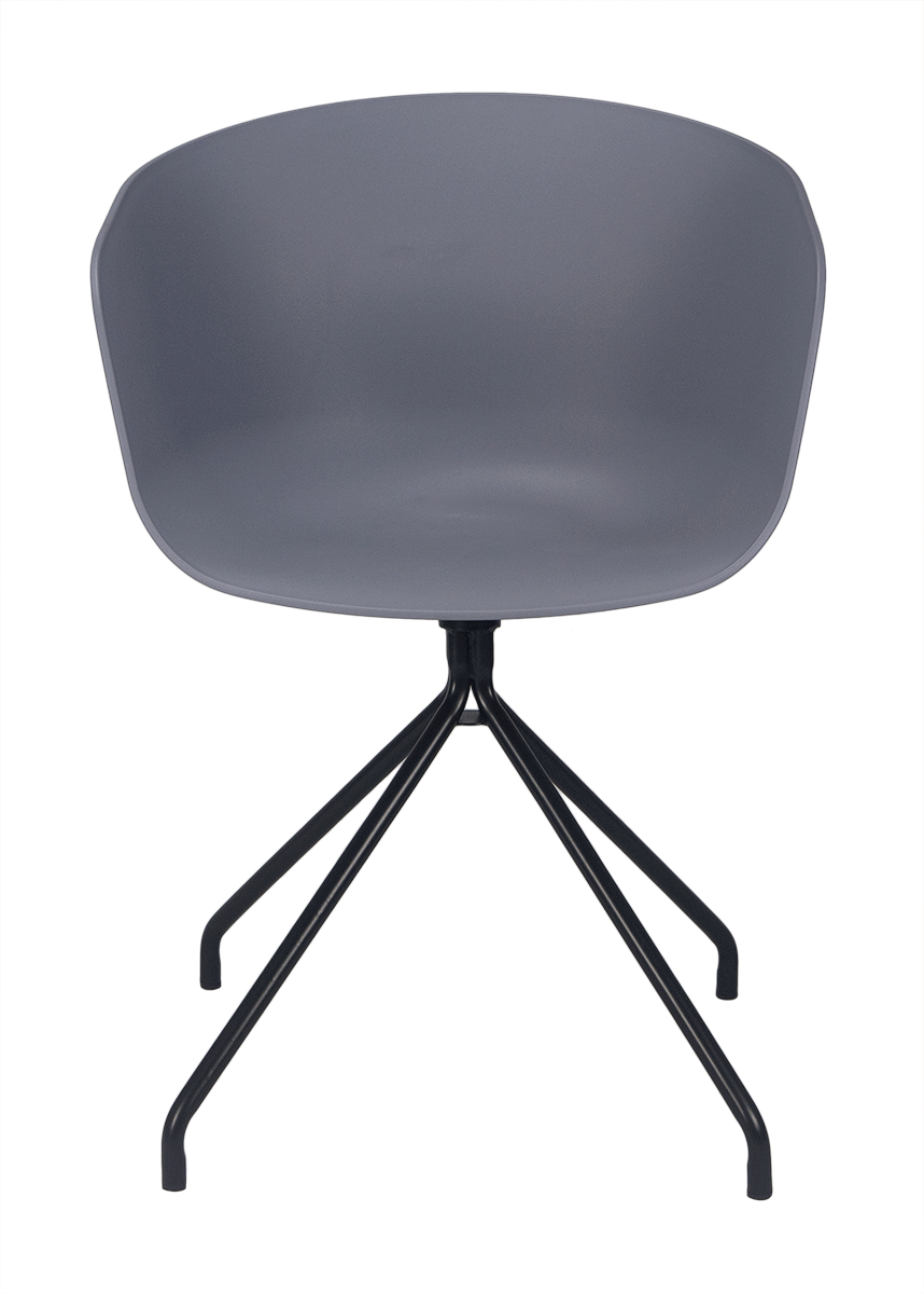 Silla nórdica base acero y polipropileno Zambia gris