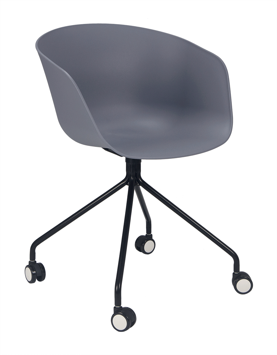 Silla de escritorio Zambia gris ruedas