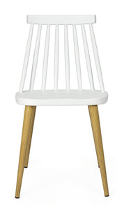 Silla de comedor Alpine Polipropileno blanco