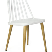 Silla de comedor Alpine Polipropileno blanco