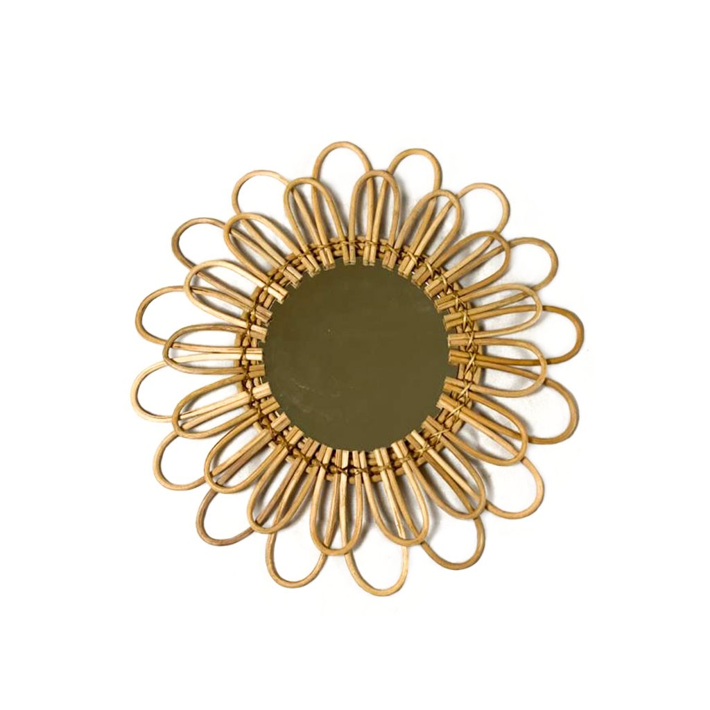 Espejo de rattan D.60 Aries