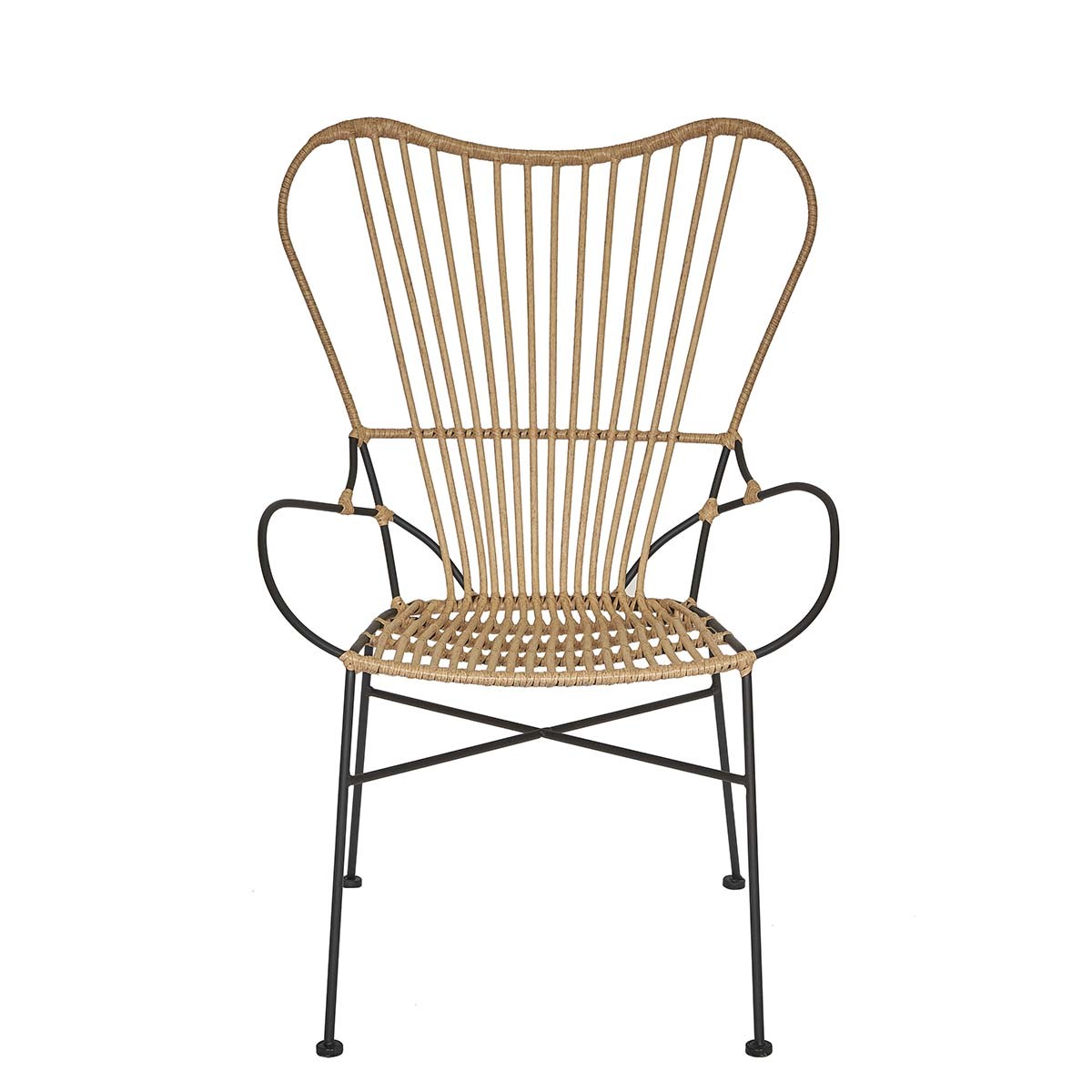 Silla de rattan sintético Curvy