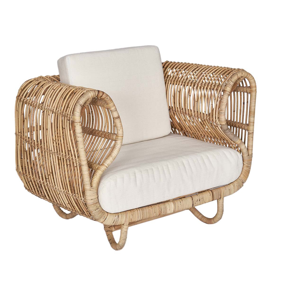 Sillón ratán natural Jess 1 plaza