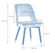Silla de comedor terciopelo beige Anur