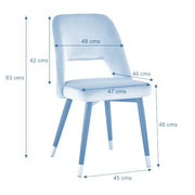 Silla de comedor terciopelo beige Anur