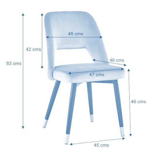 Silla de comedor terciopelo beige Anur