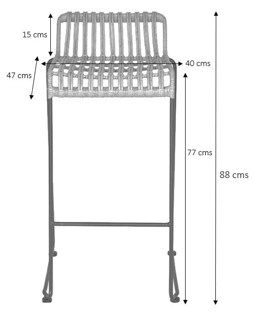 Taburete de rattan sintético Billy