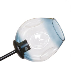 Lámpara de techo Chander 6 negro cristal azul