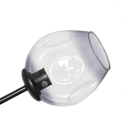 Lámpara de techo Chander 7 negro cristal ahumado