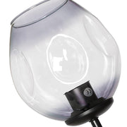 Lámpara de techo Chander 7 negro cristal ahumado
