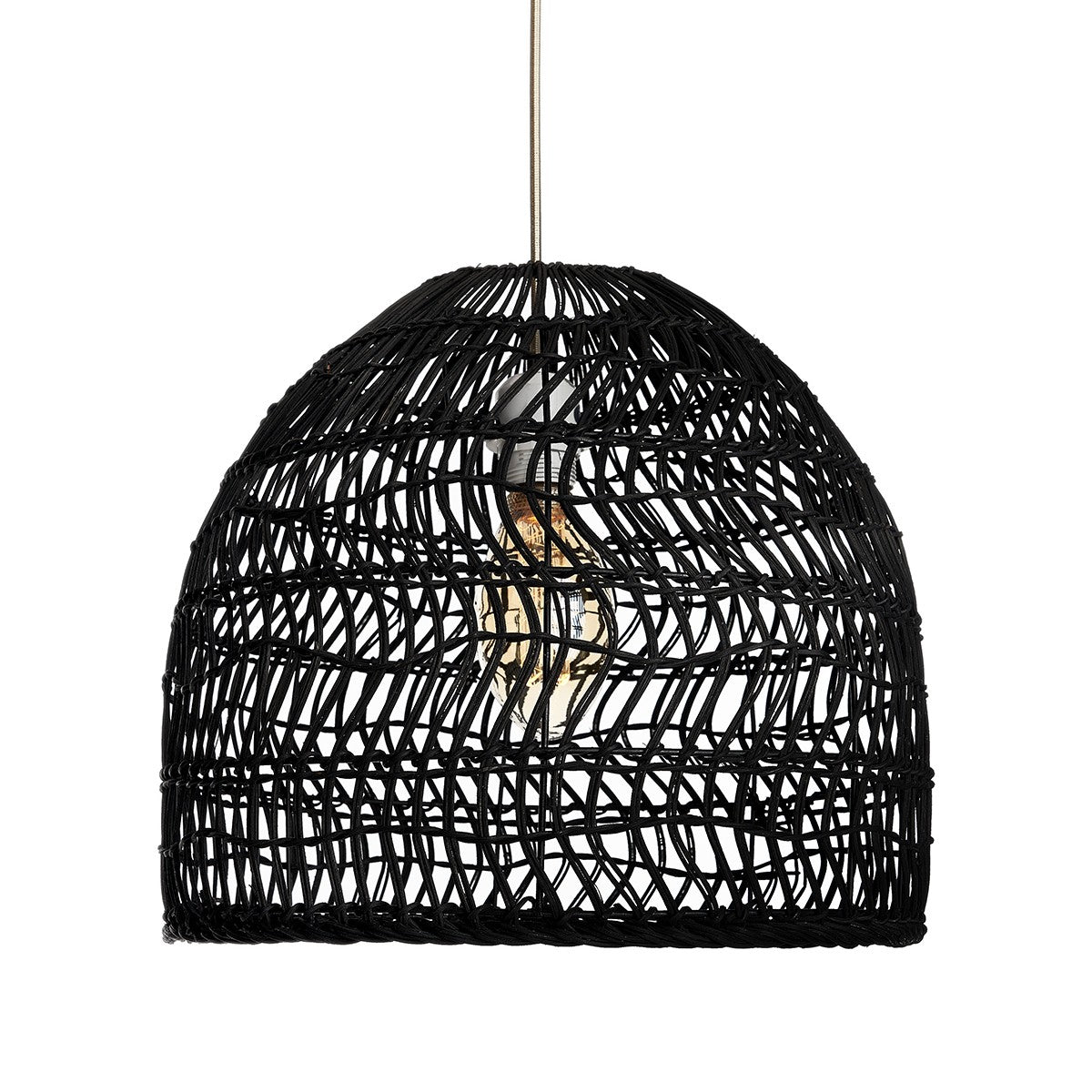Lámpara de techo rattan Alisha 40D negro