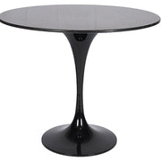 Mesa tulip negra mármol negro-blanco