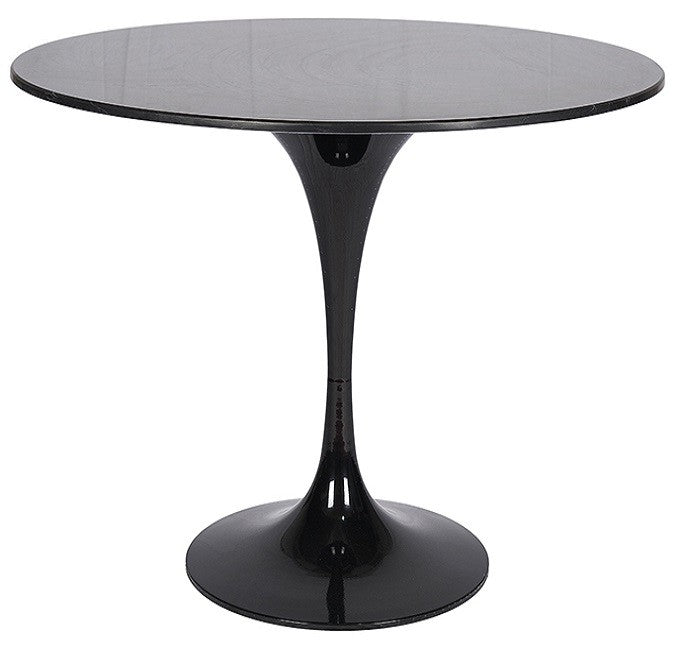 Mesa tulip negra mármol negro-blanco