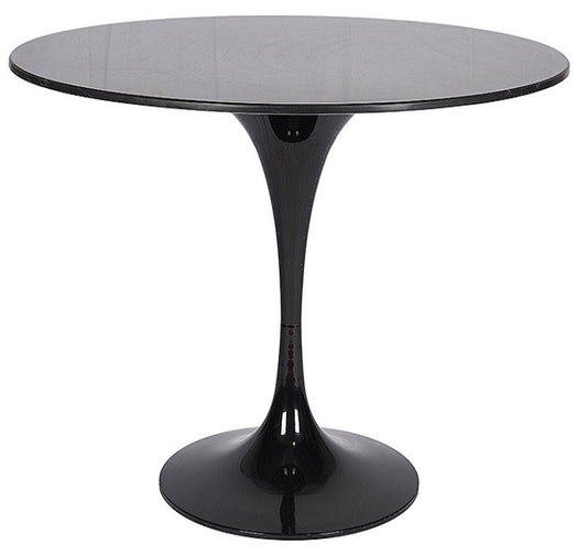 Mesa tulip negra mármol negro-blanco