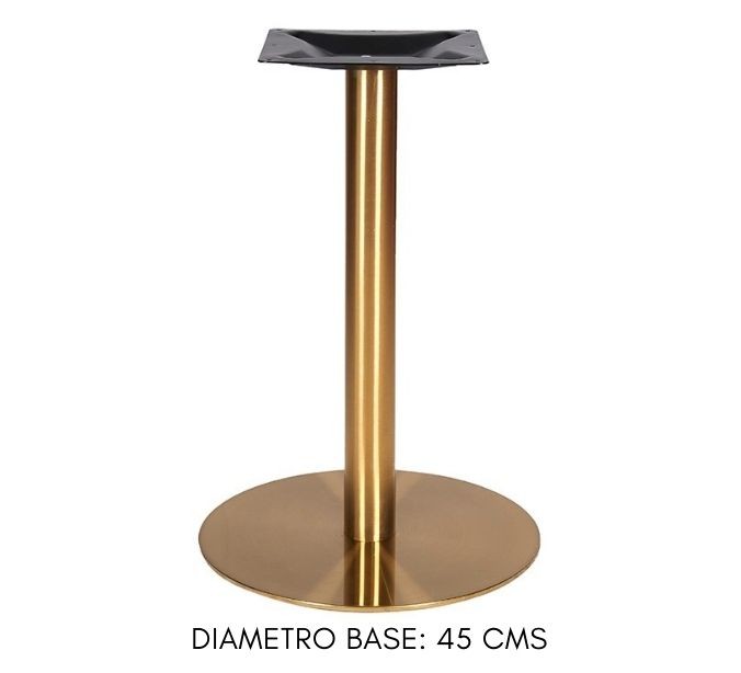 Base de mesa acero inoxidable oro 45 - 50 - 64 cms