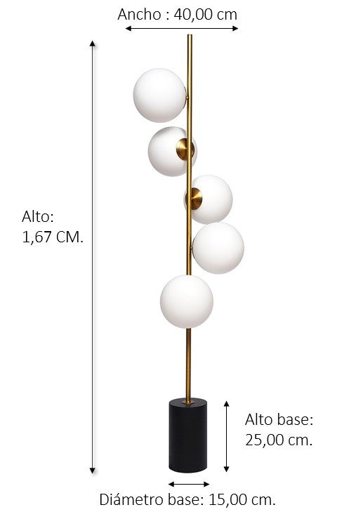 Lámpara de pie diseño mármol Elia