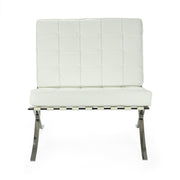 Fauteuil semi-cuir Barna