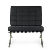 Fauteuil semi-cuir Barna