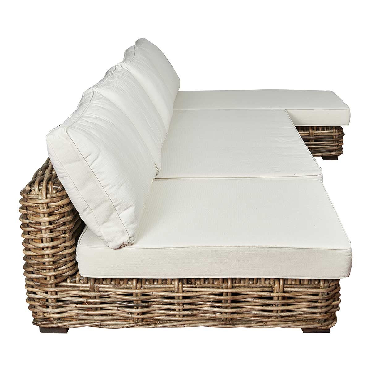 Sofá chaise longue modular ratán Sara