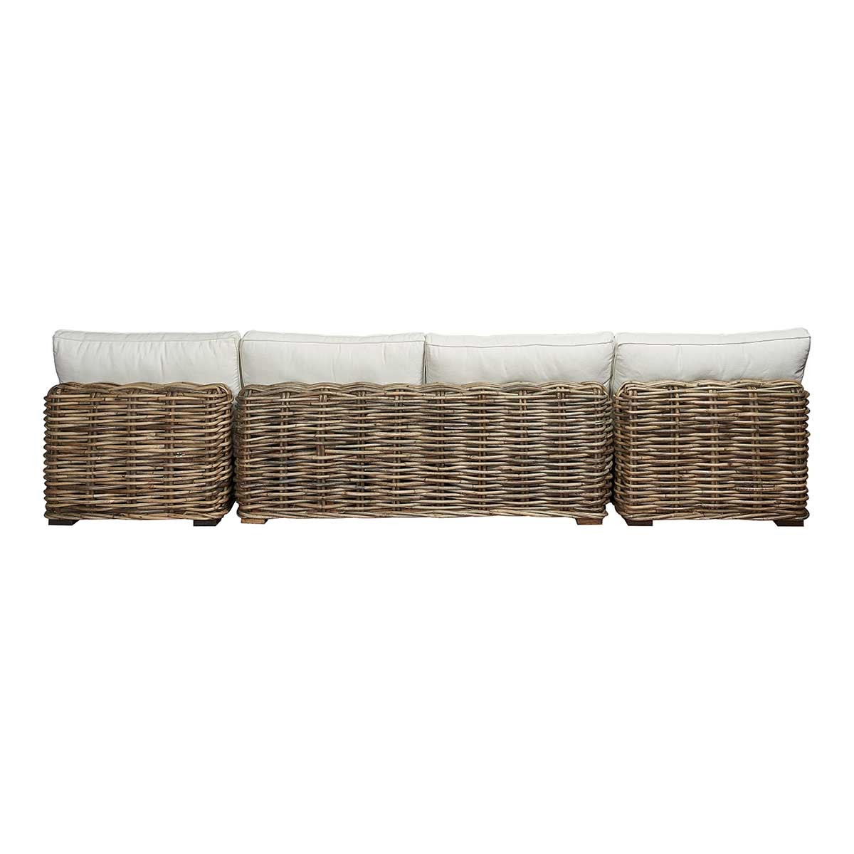 Sofá chaise longue modular ratán Sara