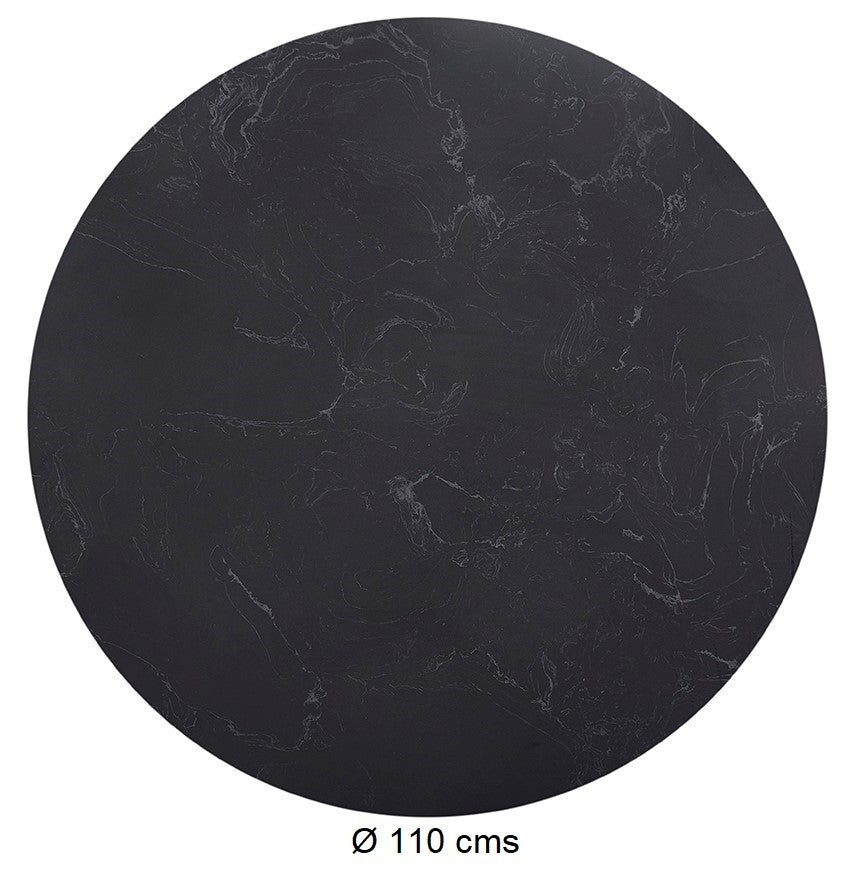 Mesa tulip acero inoxidable dorado mármol