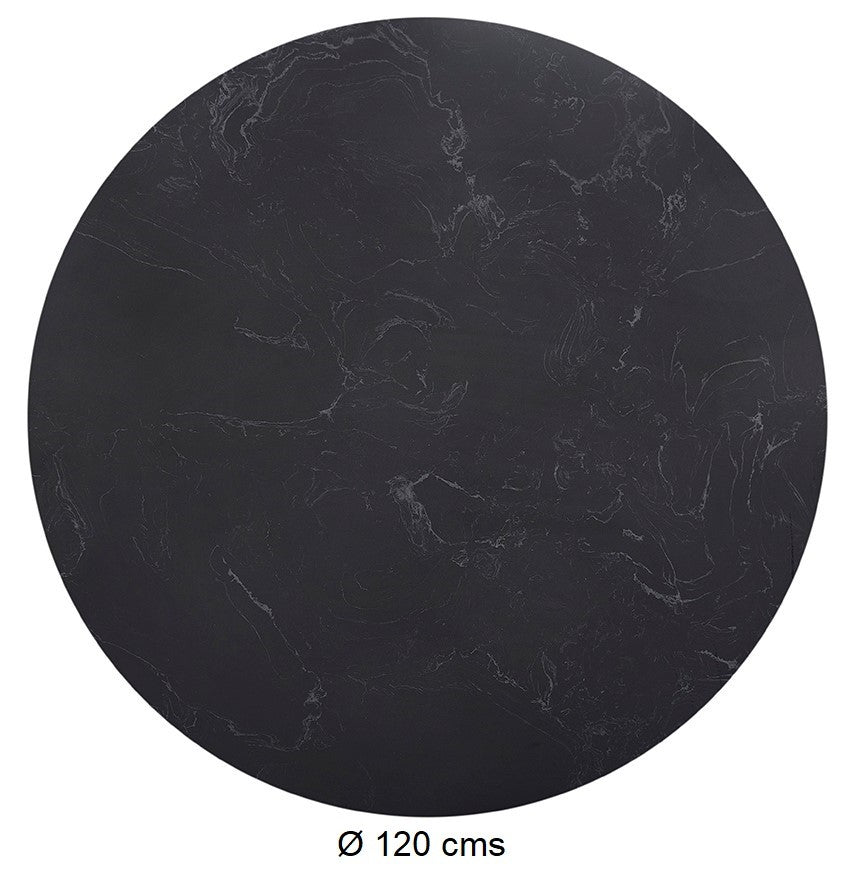 Mesa tulip acero inoxidable dorado mármol