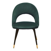 Silla de comedor terciopelo verde Lesli