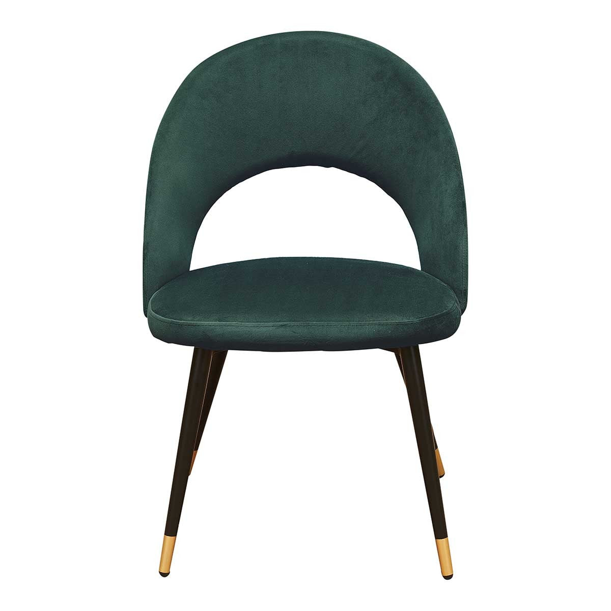 Silla de comedor terciopelo verde Lesli